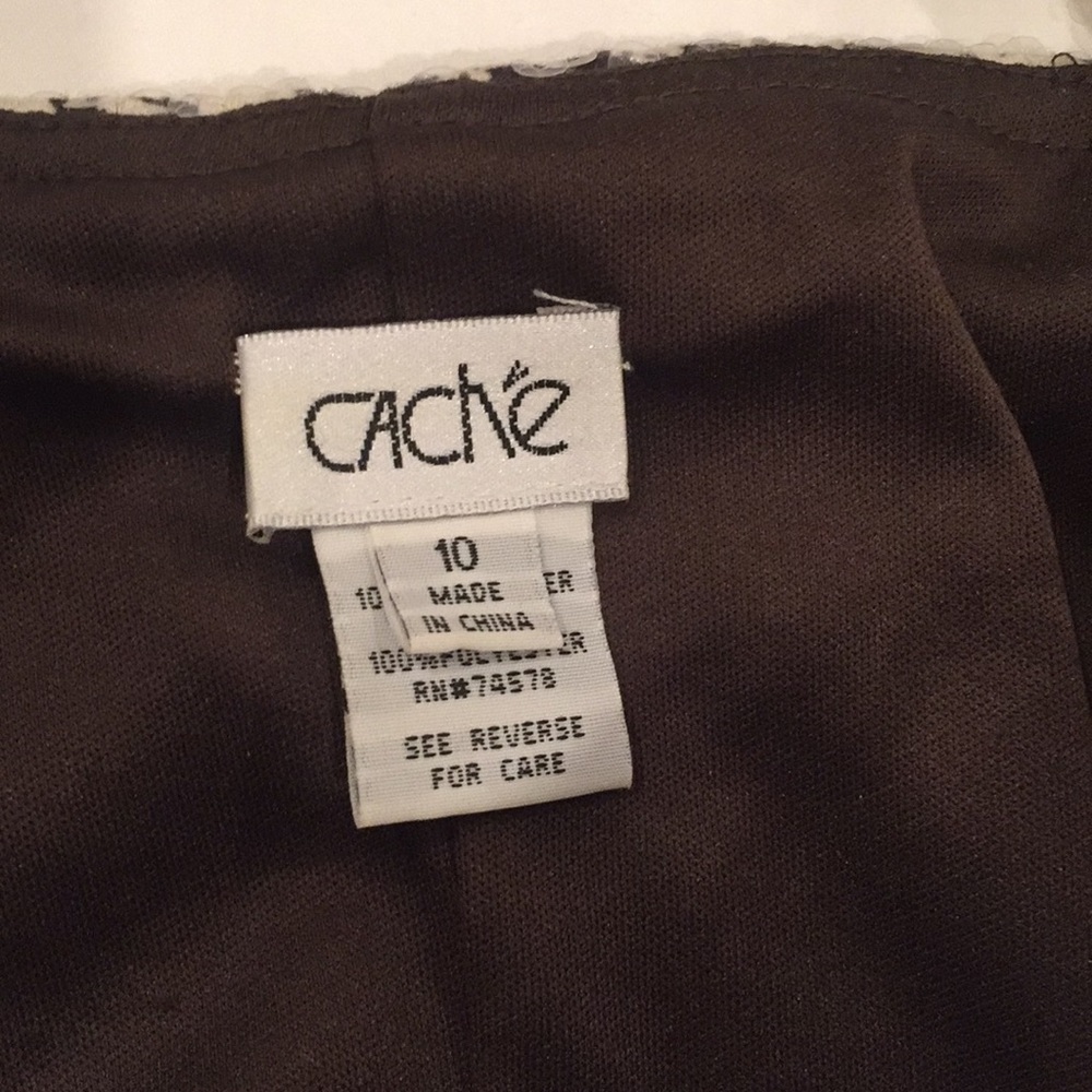 Cache Size 10 Long Sequin One Shoulder Dress - image 7